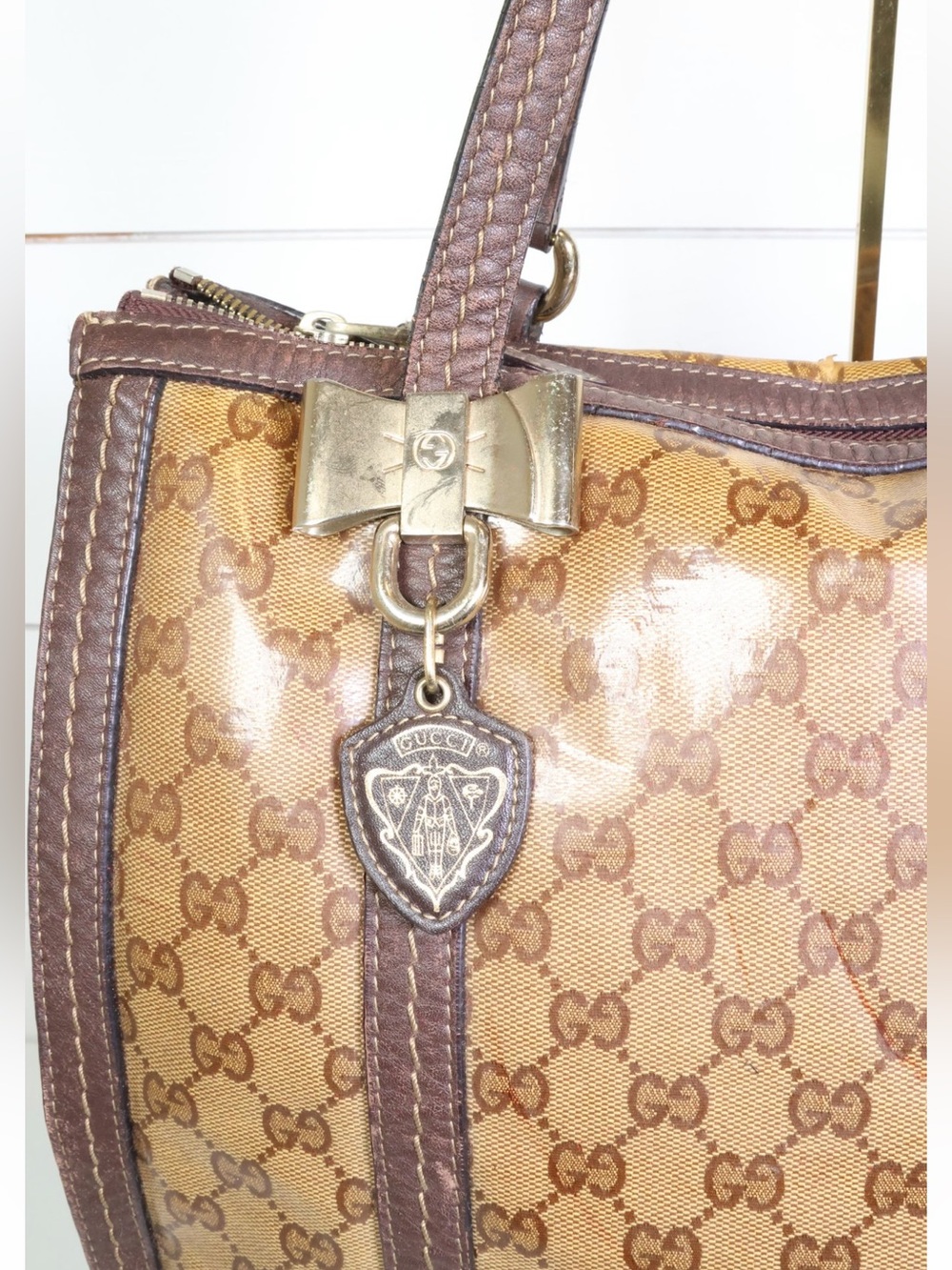 Gucci GG Crystal Duchessa Monogram Shoulder Bag - Picture 2 of 10